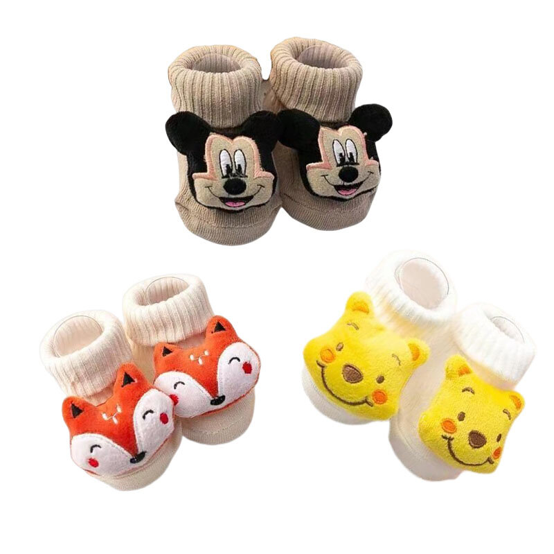 Cute Winnie the Pooh calzini per neonato calzini per bambini in cotone gomma antiscivolo Boy Girl Floor Kids Toddlers calzino neonato regalo