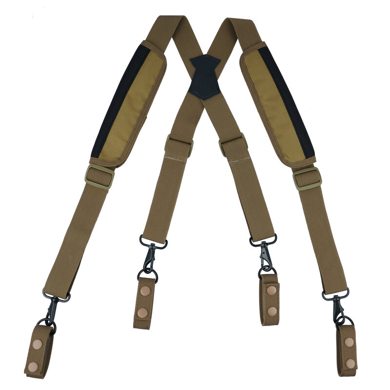 KUNN-Bretelles de ceinture DulDuduty avec crochet en métal, SFP de police rembourré pour hommes