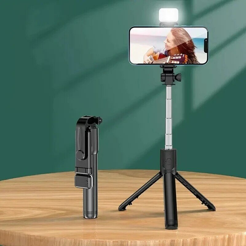 FGCLSY Monopod Remote Shutter Fill Light iPhone Samsung Xiaomi Phone Holder Mini Tripod Wireless Bluetooth Selfie Stick