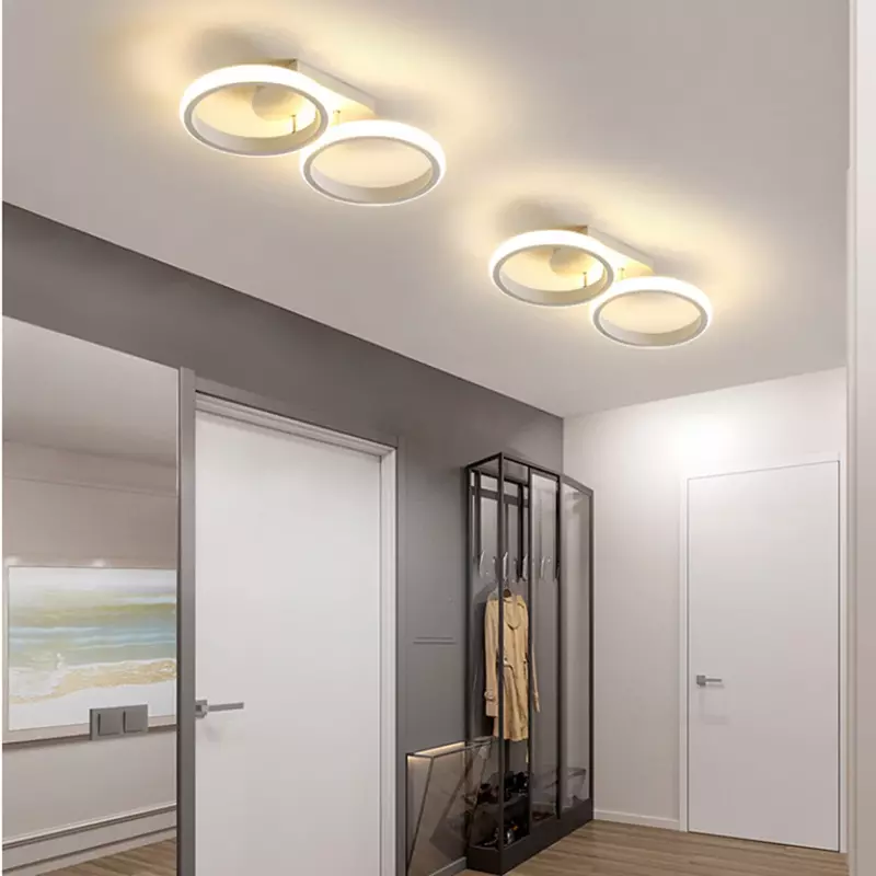 Luces de techo LED modernas para pasillo, iluminación nórdica para el hogar, lámpara de techo LED para dormitorio, sala de estar, luz de pasillo, luces de balcón