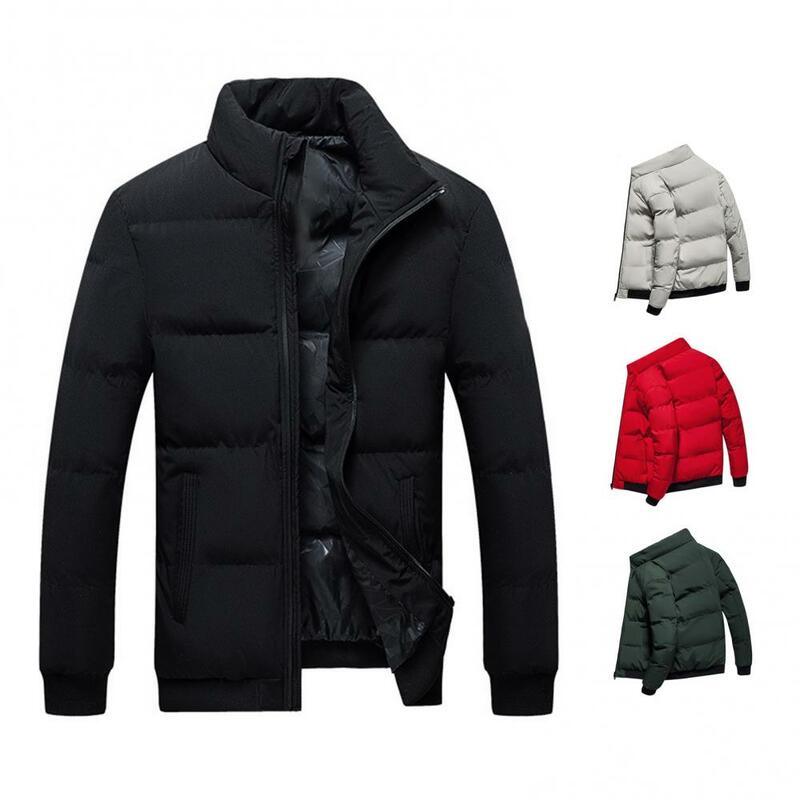 Jaqueta de algodão masculina, Casaco grosso e quente, roupa de rua esportiva casual, roupa ao ar livre, inverno