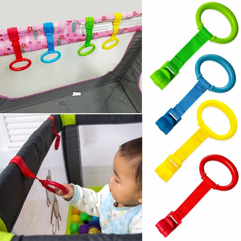 1/4pcs Hilfe Baby Stand Bett Ringe Anhänger für Laufs tall Pull Ring Baby Krippe Haken Baby Spielzeug