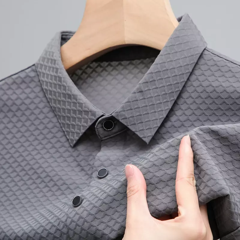 Vip link-camisa de Golf para hombre, Polo con patrón de escala