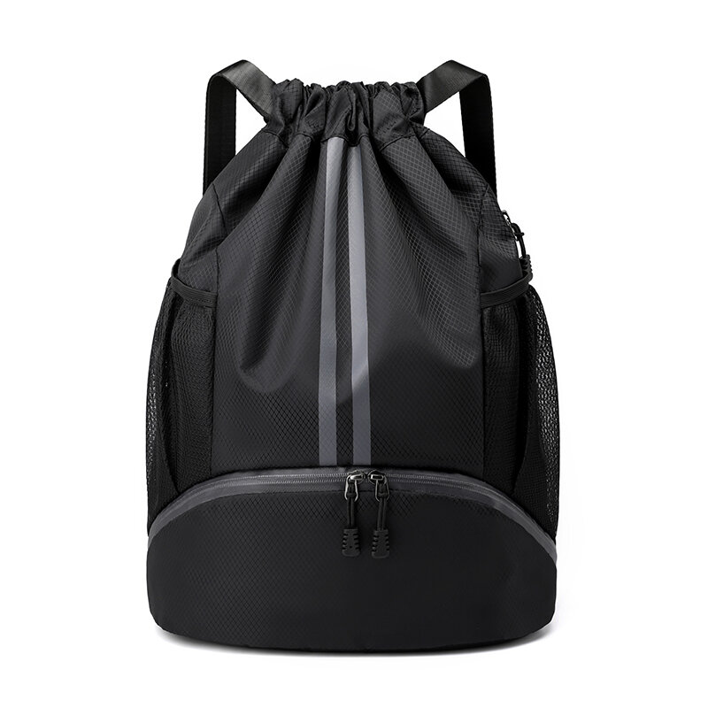 Outdoor Sports Drawstring Backpack Sports Bags for Men Women Large Capacity Gym Bag with Shoes Compartment and Wet Proof Pocket