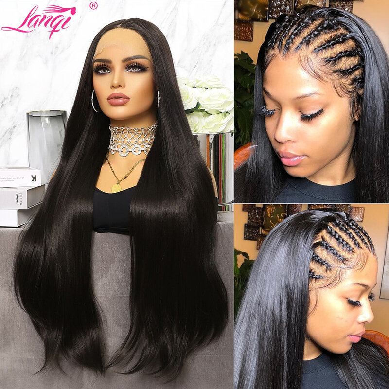 250 Density Colored Straight Lace Front Wig 13X4 Transparent Lace Frontal Wig Brazilian Human Hair Lace Frontal Wigs For Women