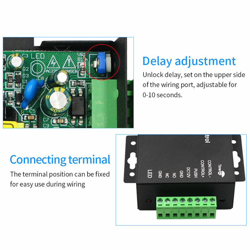 Commutateur d'alimentation de contrôle d'accès de porte pour système de contrôle d'empreintes digitales RFID, adaptateur d'alimentation, AC 100 ~ 260V, 12V, DC 5A