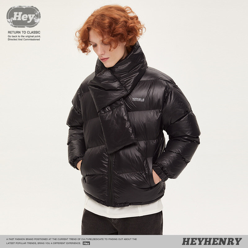 Jaqueta preta simples de algodão masculina, casaco solto para meninos, outono e inverno, 2 peças, 2022