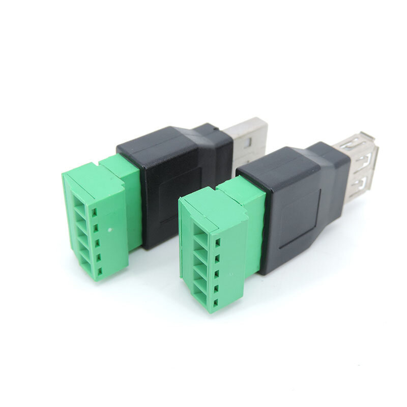 USB 2.0 A 타입 수 암-5 핀 나사 커넥터, 실드 USB 잭-나사 터미널 플러그, USB2.0