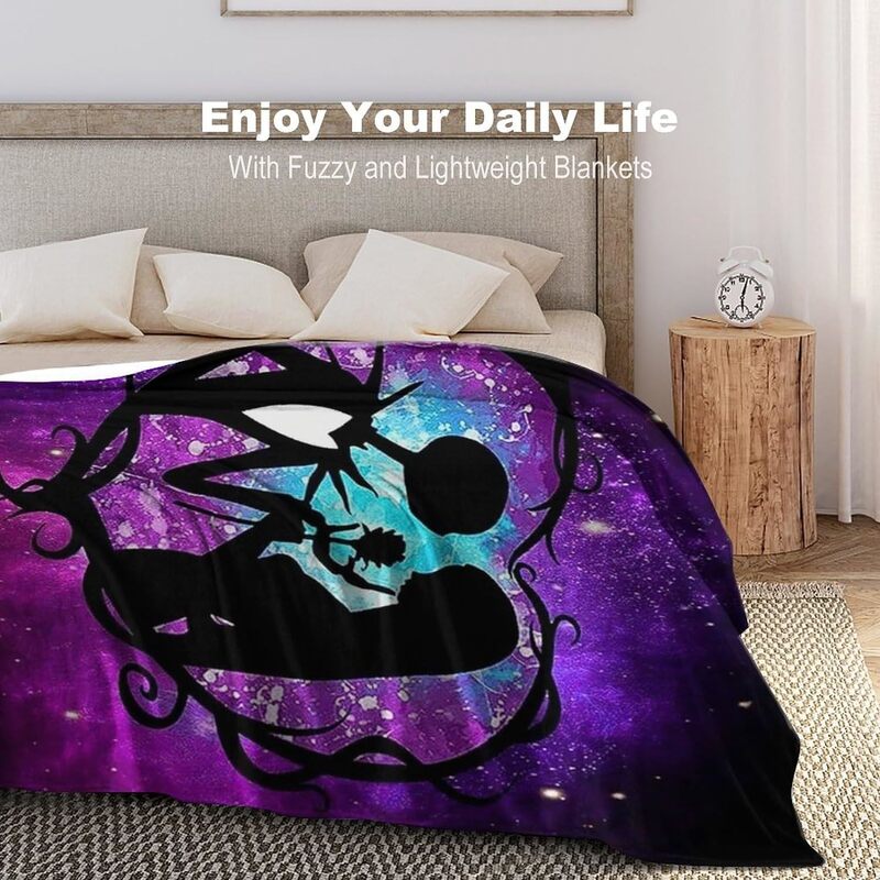 Anime Halloween Blanket Super Soft Lightweight Linen Blanket and Sofa Chair Living Room Halloween Gift for Adults and Children