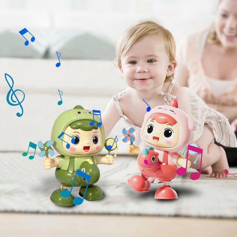 노래가 있는 전기 공룡 댄스 유치원 학습 장난감, 만화 유아 교육 장난감, 다중 음악 만화 동물 장난감