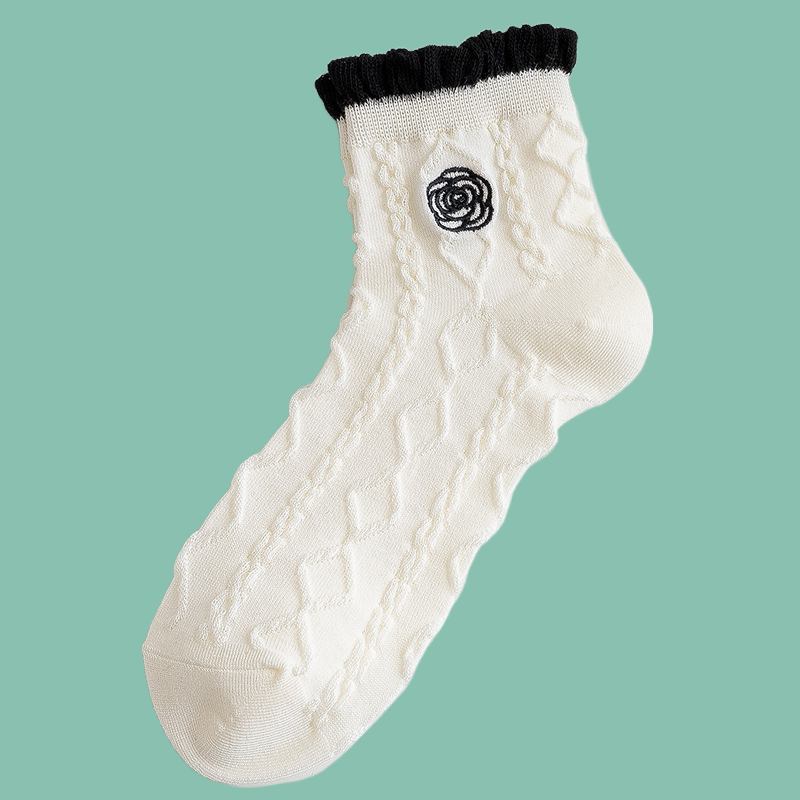 4/8 Paar neue hochwertige Damen unsichtbare Socken College-Stil Boots socken atmungsaktive Kontrast farbe Plaid gestreifte Socken