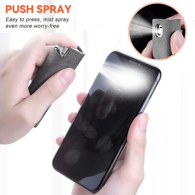 Spray detergente per schermo 2 in 1 per telefono cellulare Tablet PC schermo Ipad dispositivo di rimozione della polvere panno tergicristallo in microfibra strumenti per la pulizia dello smalto