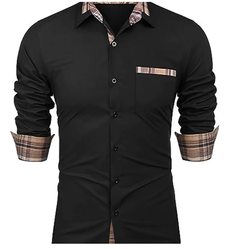 Модные мужские деловые рубашки с отложным воротником, офисные повседневные уличные мужские топы, мягкие и удобные мужские рубашки в стиле ретро, искусственные размеры 6XL