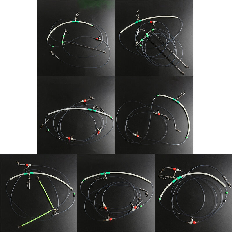 Optimize Your Fishing Experience Sea Fishing Accessories Group with Luminous Fishing Line and Different Hook Variants
