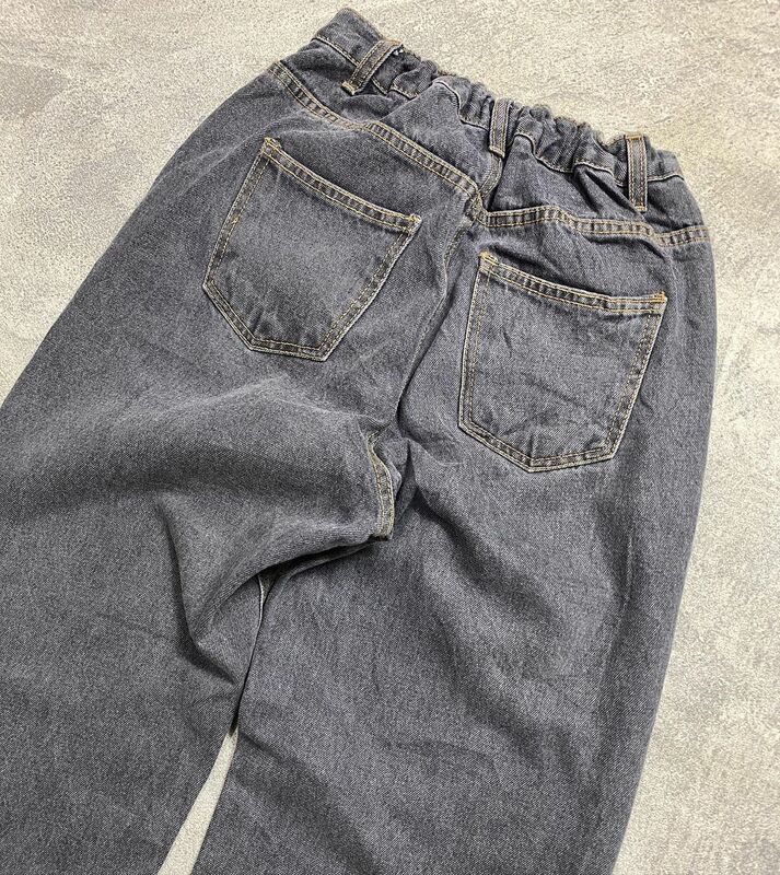Простые Модные универсальные прямые брюки в стиле Харадзюку, свободные джинсы в Корейском стиле, повседневные штаны Y2K с высокой талией для пар