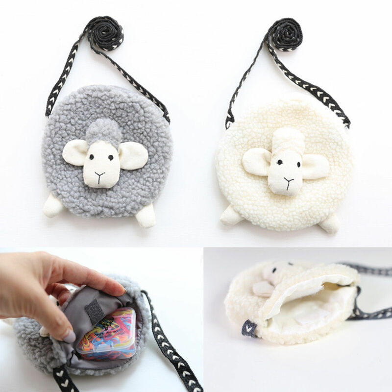 Сумка кросс-боди в форме милой овцы, миниатюрный кошелек для мелочи, милые сумки через плечо для маленьких девочек, плюшевые мягкие милые кошельки для детей