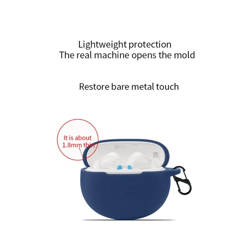 Shockproof Skin-Friendly Case para Redmi Buds 4, Active Earbud, Lavável Silicone Capa Protetora, fone de ouvido Shockproof Shell