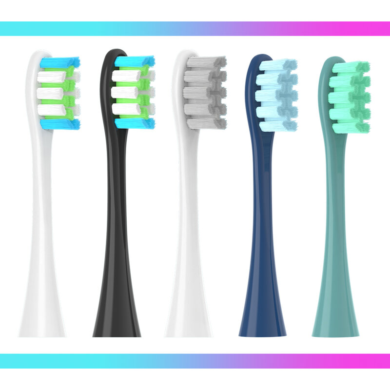 Oclean x proライト/フロー/f1/one/x/allシリーズ用交換用ブラシヘッド,電動歯ブラシ,青,緑