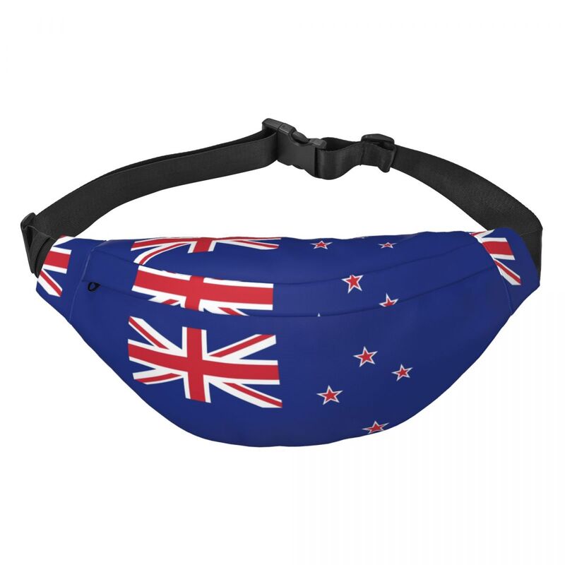 علم نيوزيلندا فاني حزمة النساء الرجال عادية الرافعة Crossbody الخصر حقيبة لتشغيل الهاتف المال الحقيبة