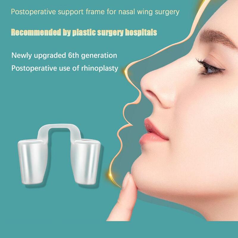 Soporte postoperatorio para rinoplastia, Clip de silicona para corrección de nariz torcida, Gel fijador de nariz, moldeador de sílice N7Q0