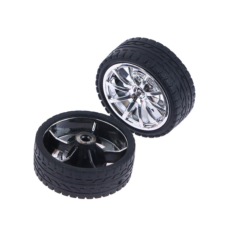 고무 타이어 자동차 휠 타이어 스킨, DIY 레이싱 차량 장난감, 자동차 모델 수정 부품 (조리개 2mm), 26mm 휠, 10 개