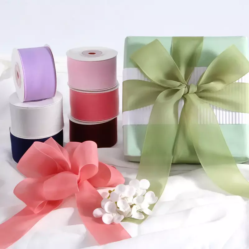 Jelly Snow Gauze Ribbon, Gift Box, Bouquet Packaging, Handmade DIY Bow Hair Acessórios, Yarn Packaging