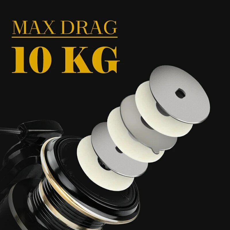 Spinning Reel Max Drag 8KG for Fishing AC3000 4000 5000 Reel Metal Spool Handle Sea Jig Carp Reel Fishing Coil Wheel