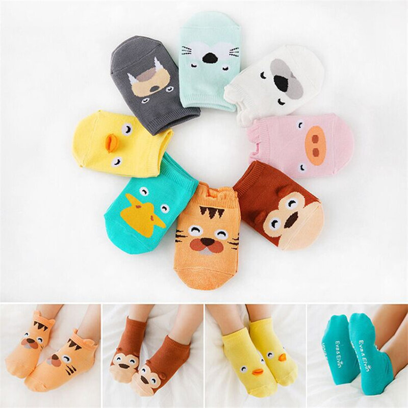 2020 baumwolle Baby Mädchen Socken Schwein Ente Cartoon Tier 3D Design Kinder Socken Jungen