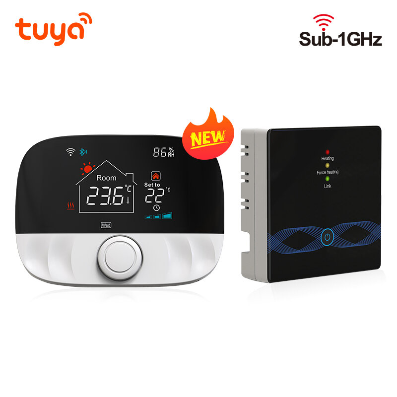 Tuya Smart Home Wifi Thermostat RF433 Wireless Floor Heater Water Gas Boiler Smart Life Temperature Controller Alexa Google