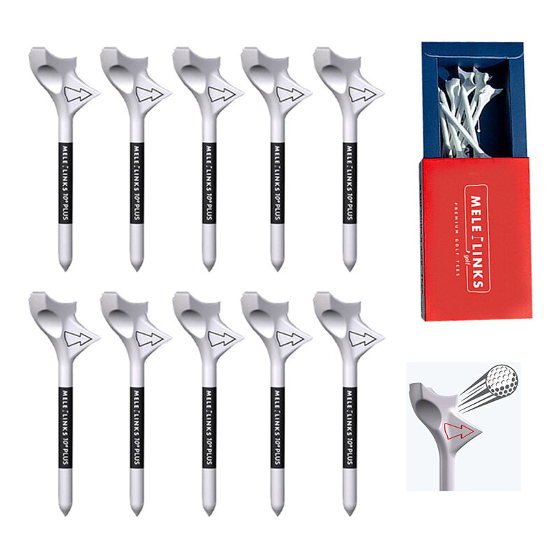 Rhombic Golf Tees 10° Diagonal Insert Golf Ball Holder Reduces Rotation Increases Distance Speed Golf Training Ball Tee Package