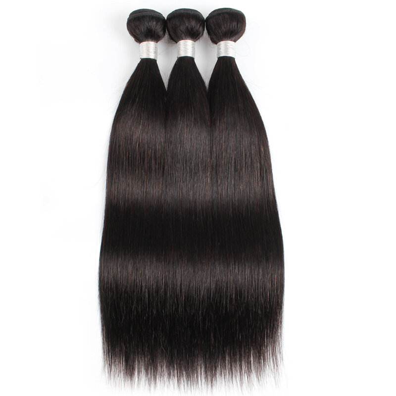1/3 buah bundel rambut manusia pra-warna Remy India rambut ekstensi tulang lurus hitam gelap coklat pirang #2 #4 #8 #27 #30 #613