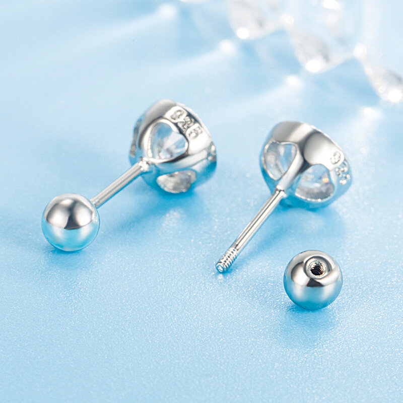 Anting-anting kancing kristal untuk wanita, perhiasan modis kualitas tinggi 925 perak murni, anting-anting kancing XY0228