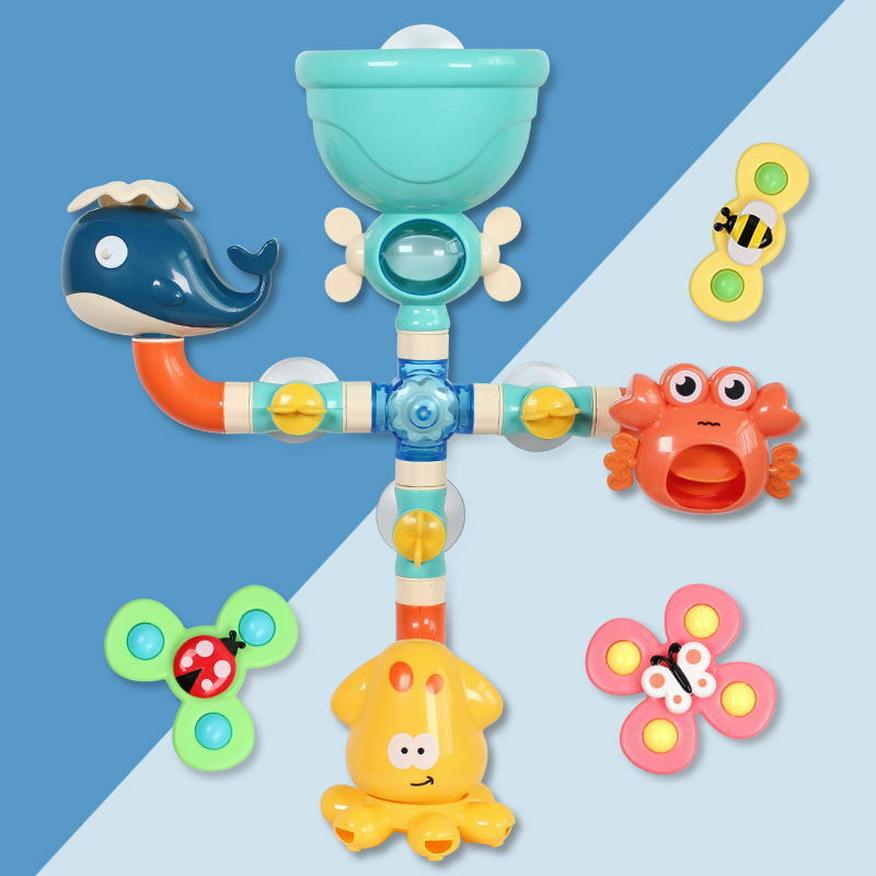 Brinquedos de banheira para bebê, Tubos DIY, Bath Time Water Game, Brinquedos de banho para crianças, presente de aniversário para crianças