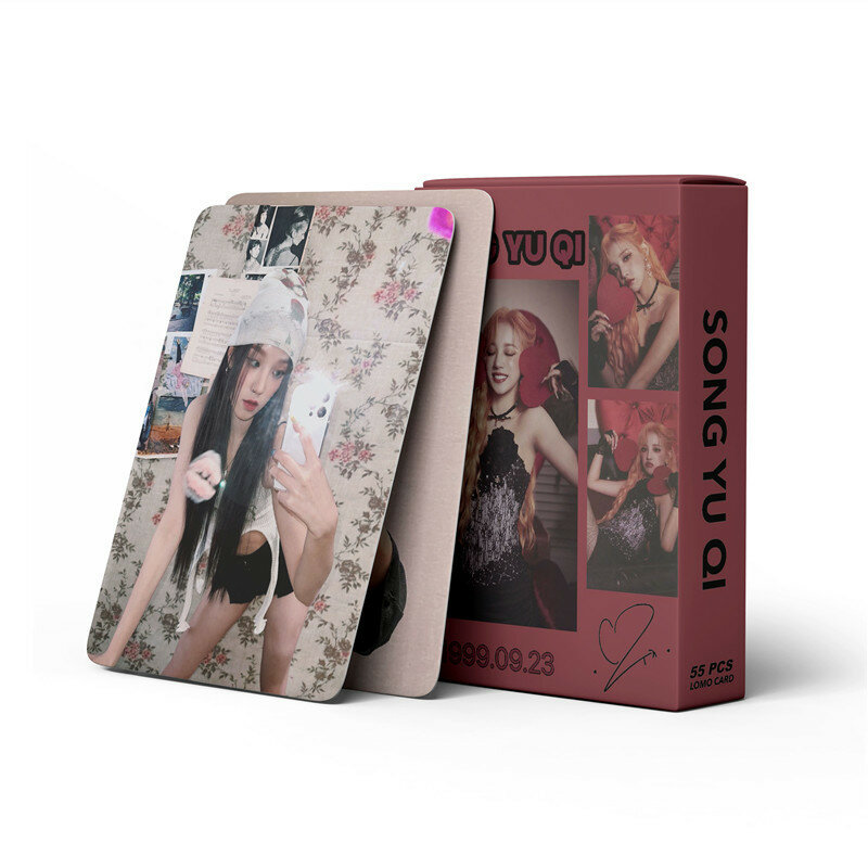 K-pop Álbum Cartão Lomo, presente favorito do fã, cartão postal impresso com fotos, GIDLE, YUQI, SHUHUA, MINNIE, SOOJIN, G I-DLE, 55pcs por conjunto