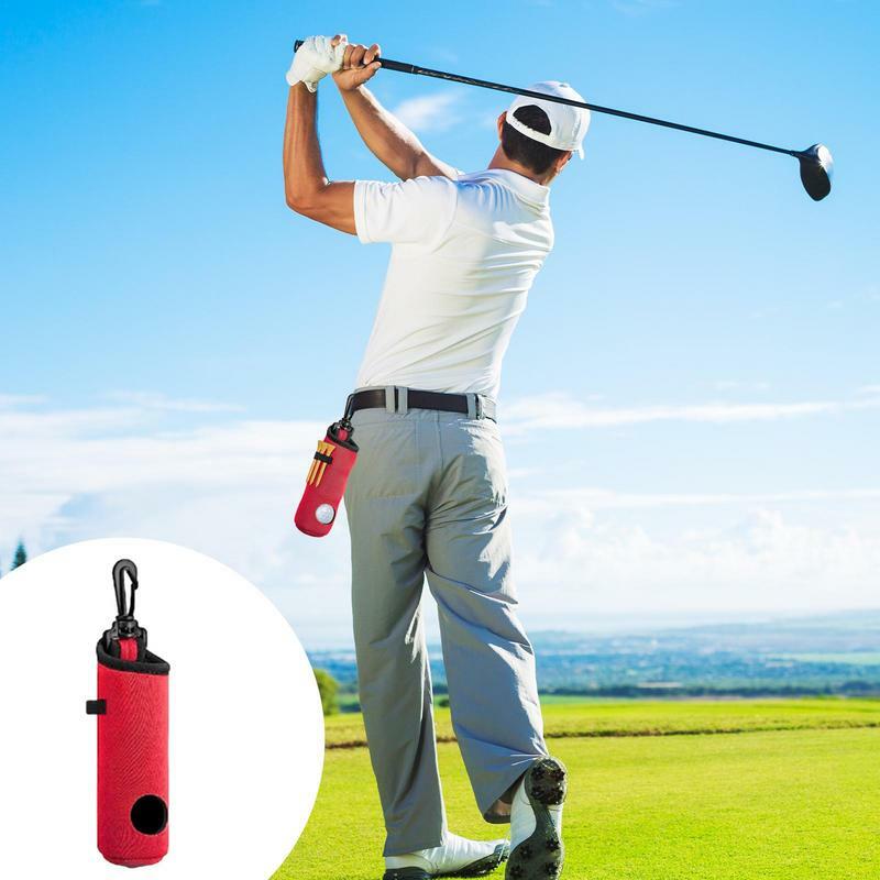 Mini bolsa de soporte para pelota de Golf, bolsa de almacenamiento elástica para Golf, bolsa de transporte para colgar en la cintura, cinturón de Golf, suministros para golfistas