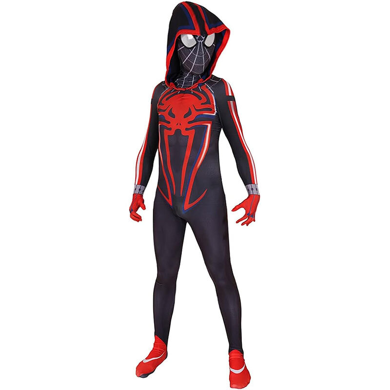 Костюм Человека-паука из игры майль Моралес 2099, костюм Человека-паука для косплея, комбинезон Zenti, костюм на Хэллоуин для взрослых и детей