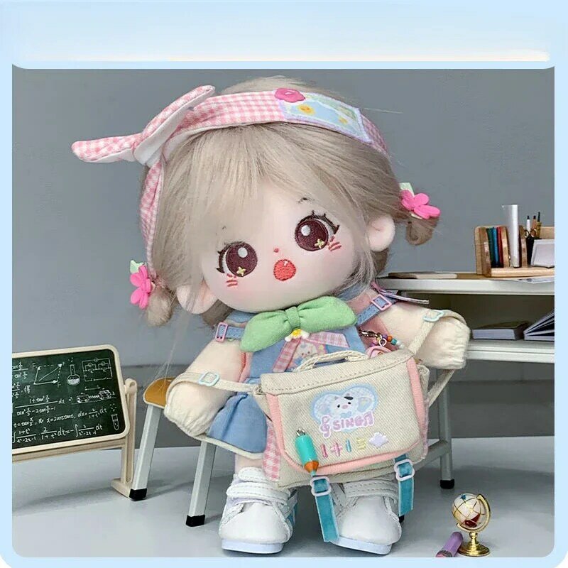 Хлопковая кукла с рюкзаком 6 см, шарнирная Одежда для девочек, милая плюшевая кукла 20 см