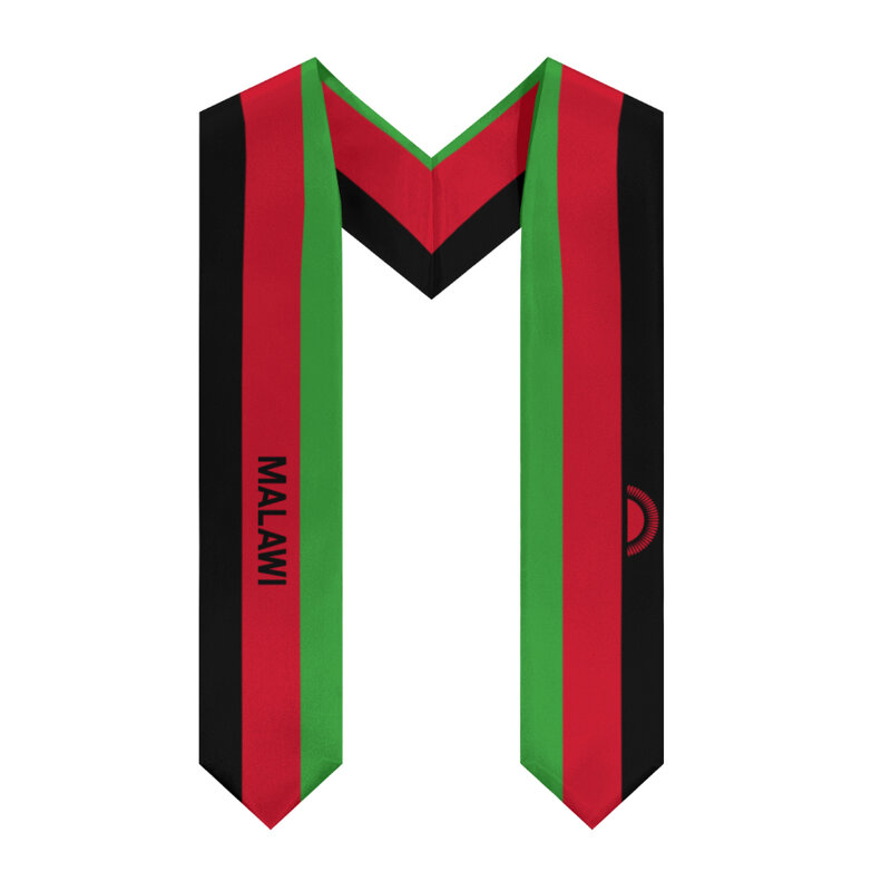 Più design scialle di laurea bandiera del Malawi e bandiera degli stati uniti stola fascia Honor Study a bordo studenti internazionali