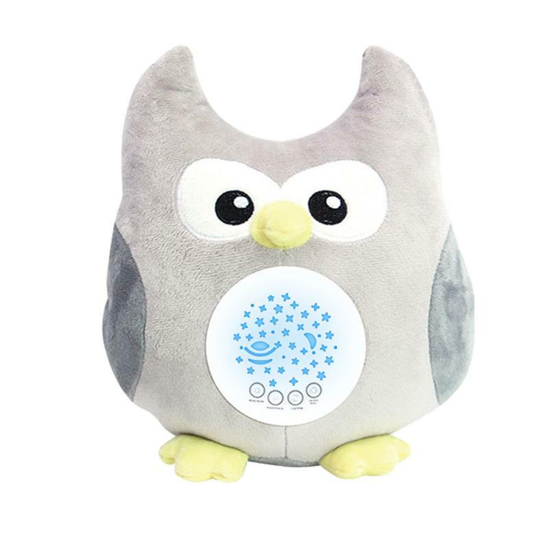 Kid Sleep Soothers Projector Soft Plush Animal With Starlight Projections Soothing Starry Nightlight Music Projector For Boys