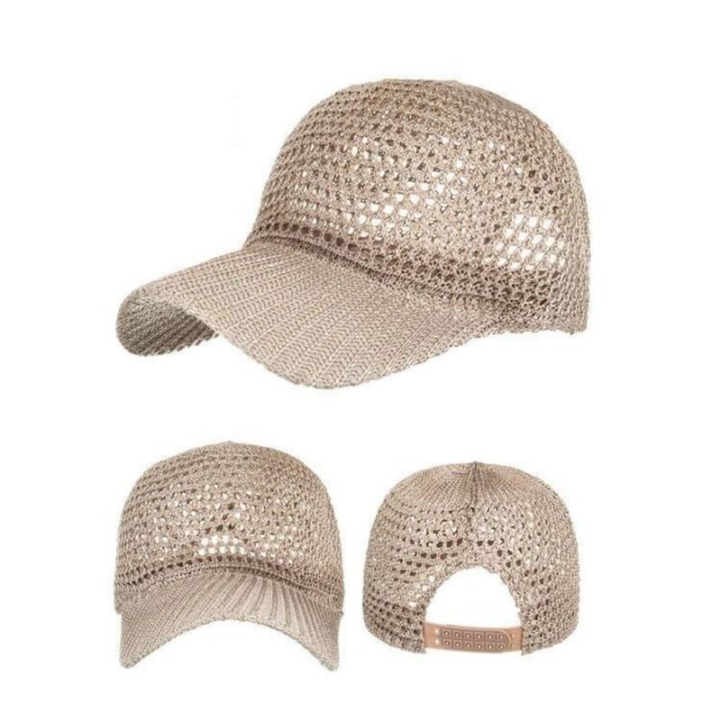 Sombrero de Sol de Color sólido, gorra de béisbol de malla hueca de poliéster y algodón de alta calidad
