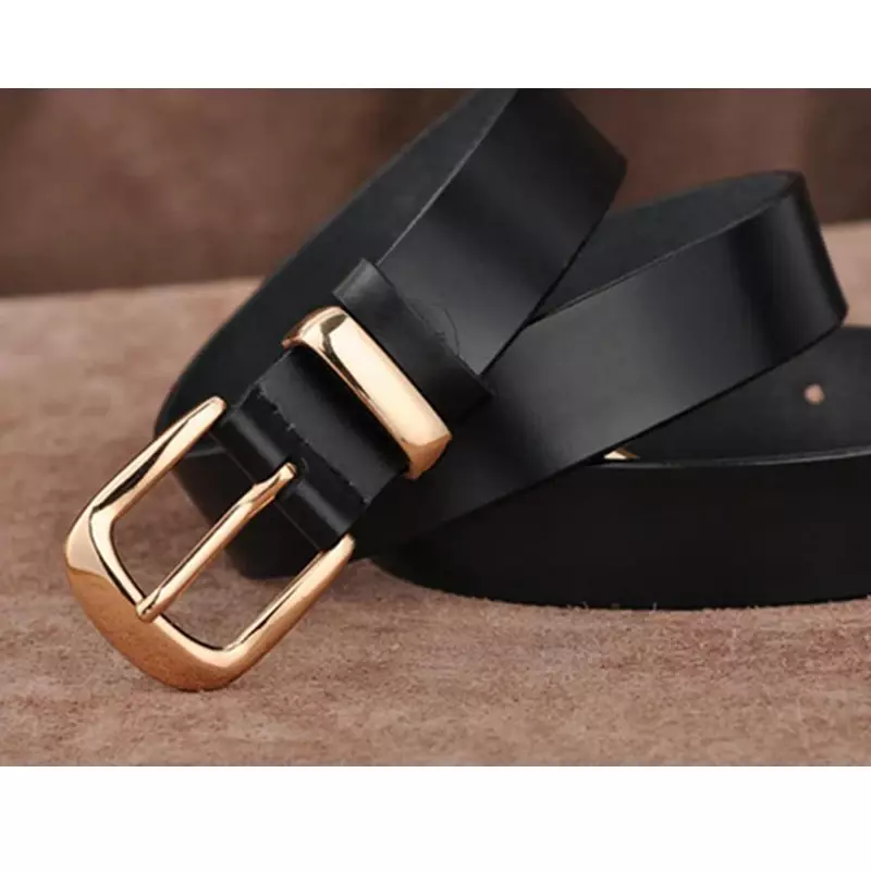 2024 New Women's Strap Casual All Match Women Brief Genuine Leather Belt Women Strap Pure Color Belts Top Quality Jeans Belt L27