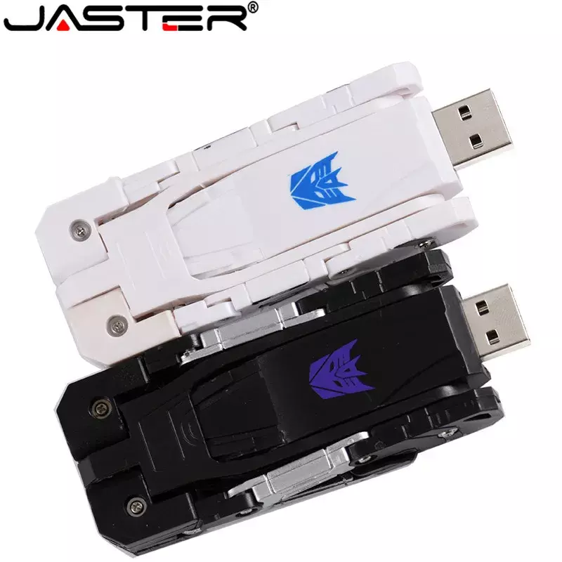 JASTER Bán Đồ Chơi Nhựa Đèn LED Cổng USB Bút 64GB 32GB 16GB Đĩa USB Pendrive 4GB 8GB Thẻ Nhớ Robot Biến Hình Chó