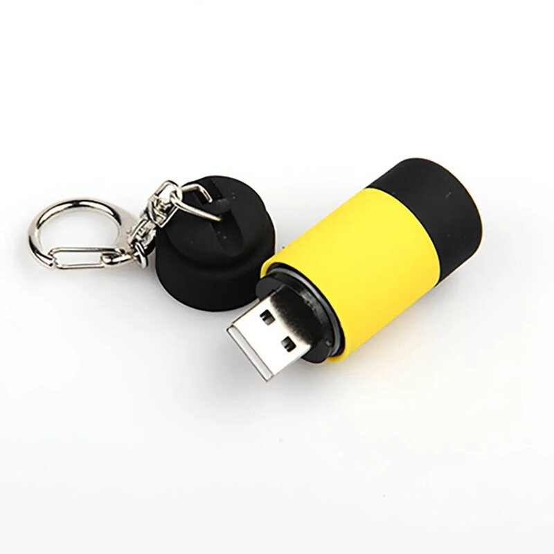 ไฟฉายจิ๋ว USB ชาร์จได้แบบพกพาไฟฉาย High Power ไฟฉายกันน้ำกระเป๋าแบตสำรองชาร์จตะเกียงตั้งแคมป์
