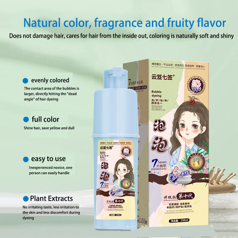 Blijvende Lange Haarverf Kam Gezond Haar Kleur Dye Shampoo Gebruikt Voor Natuurlijke Haar Kam Haarkleuring Borstel Kappers Producten