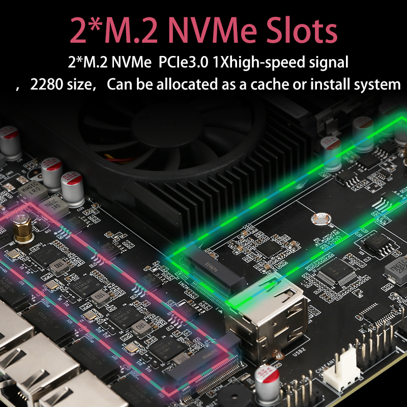 N5105/N6005NAS Quỷ Ban/6 SATA3.0/ Dual M.2/ITX/4 I226-V Nics