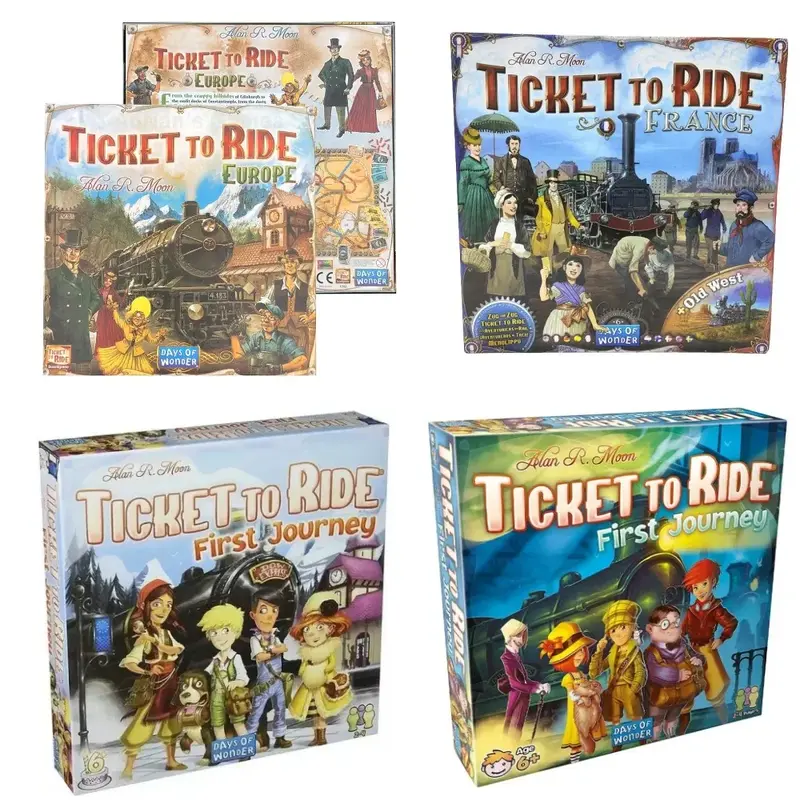 Board Games Ticket To Ride Series Euro First Journey Genuine Dobble Multiplayer Family Friends Party Play Cards Game Collection