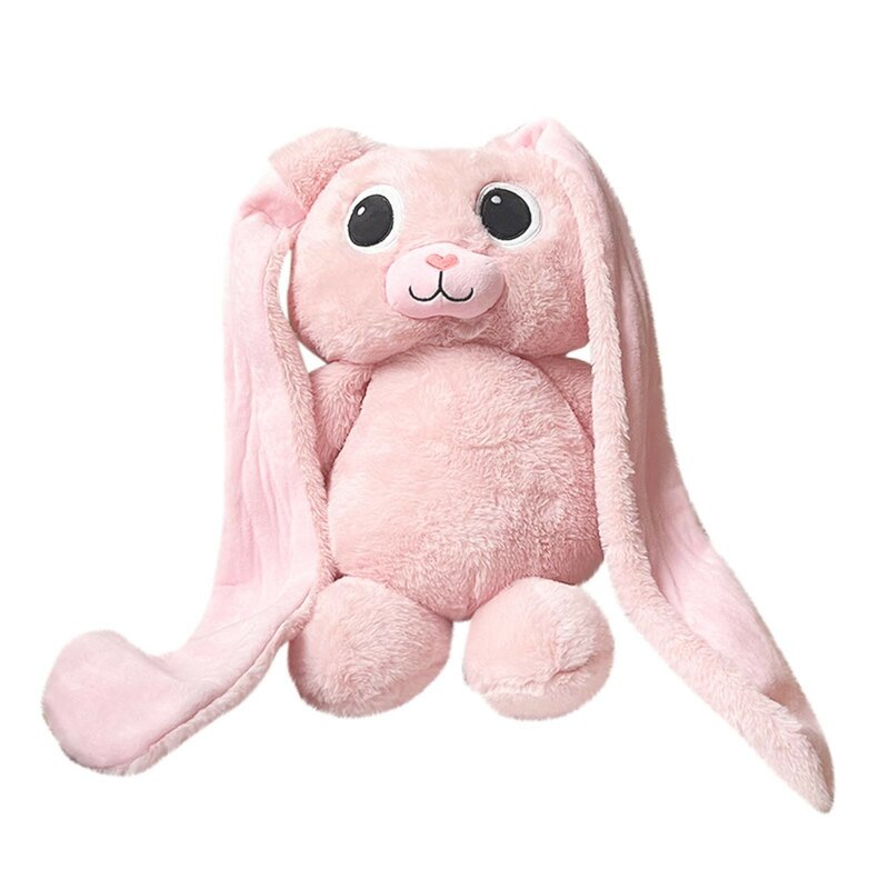 100CM Stretchable Ears Rabbit Plush Toy Adult Child Pull Rabbit Ears Doll Soft Stuffed Plush Toy Stretched Ears Legs Bunny Gifts