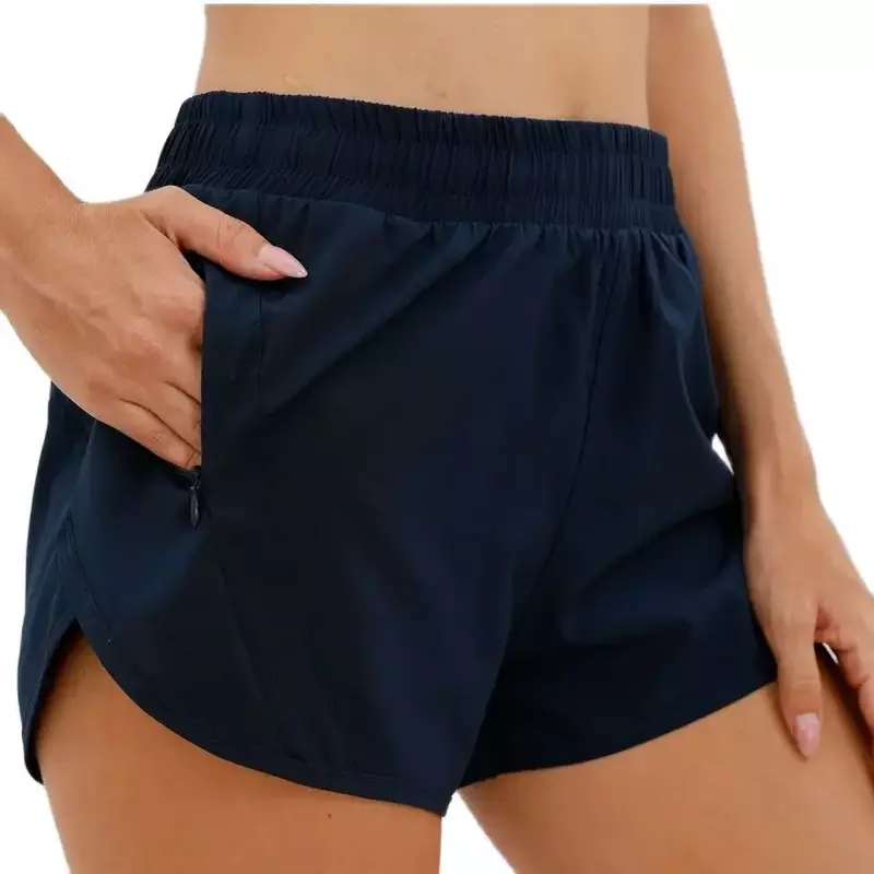 Pantalones cortos deportivos para Yoga, Shorts transpirables de secado rápido con Logo, forro de cintura media, estilo de verano, novedad