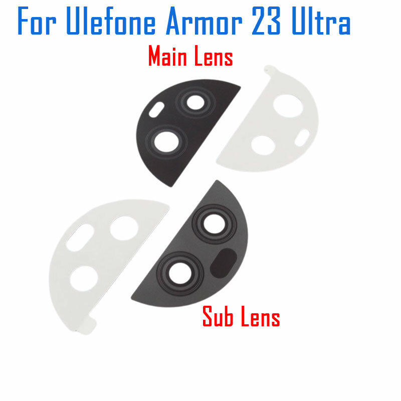 Lentille de caméra arrière Ulefone Armor 23 Ultra, lentille de caméra arrière, couvercle en verre avec adhésif pour téléphone Ulefone Armor 23 Ultra, nouveau, original