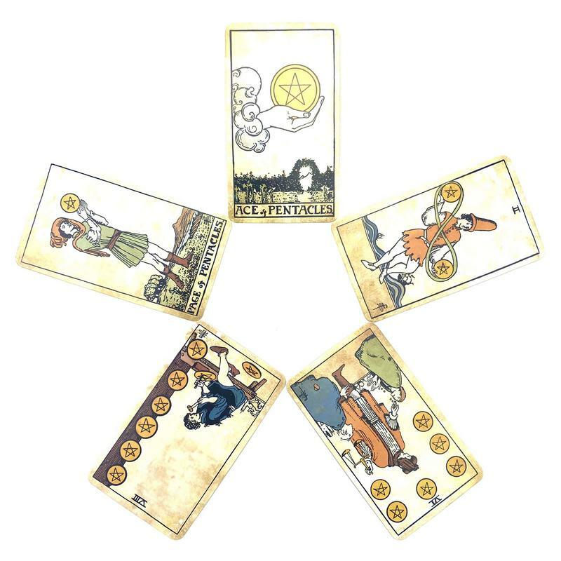Baraja de Tarot Vintage en inglés, cartas de Tarot para fiesta de adivinación, juego de mesa, baraja de cartas de oráculo del destino